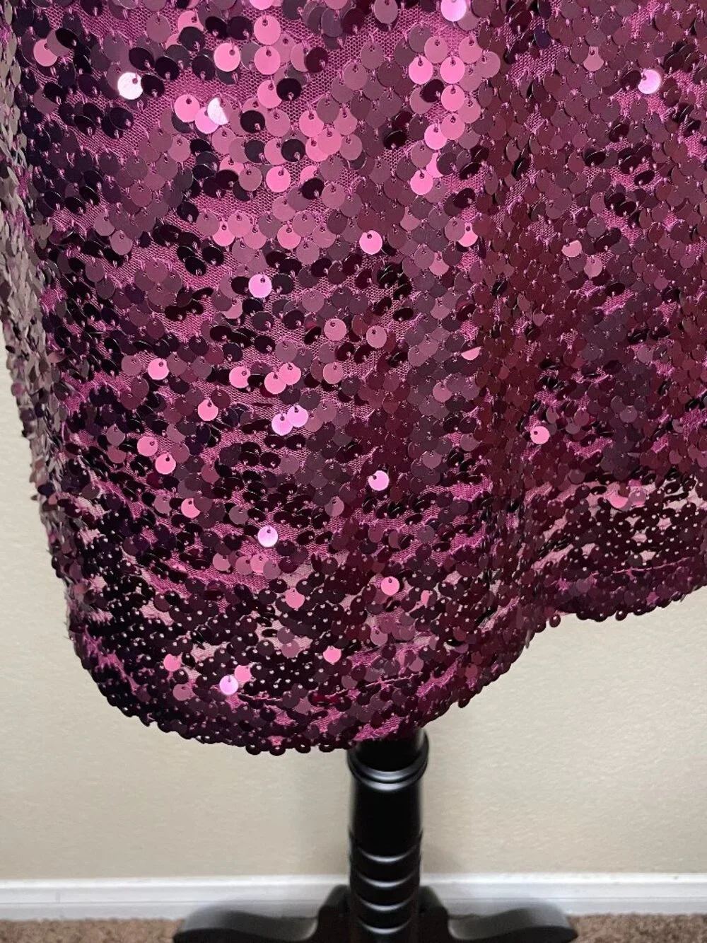 GAP KIDS XL Purple Sequin Shift Dress XL Metallic Plum Holiday Party Shiny